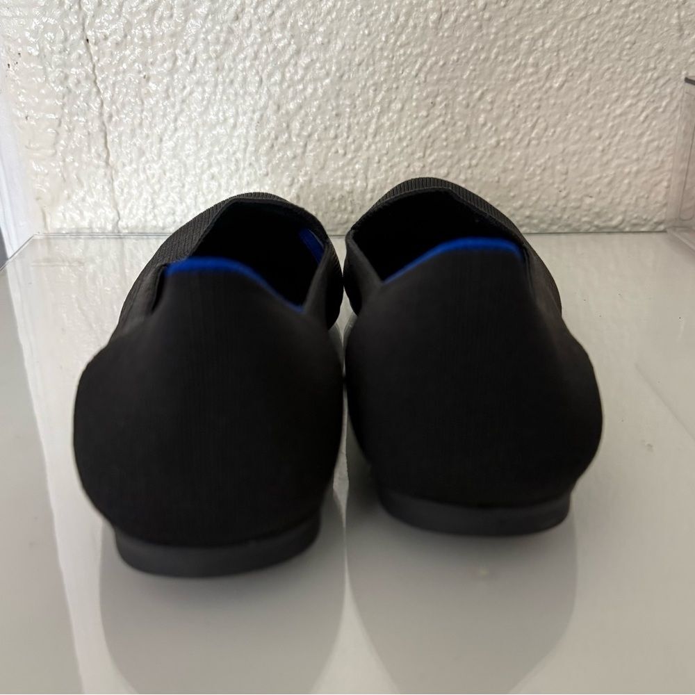 Rothy's Black Flats with Blue Trim - Picture 8 of 12